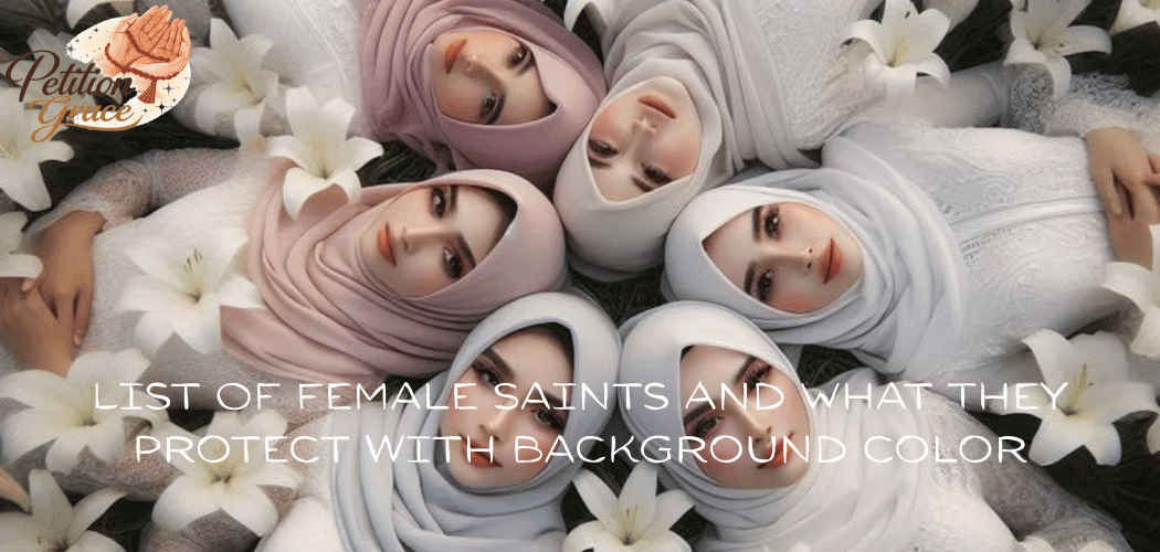 List Of Female Saints And What They Protect with background color