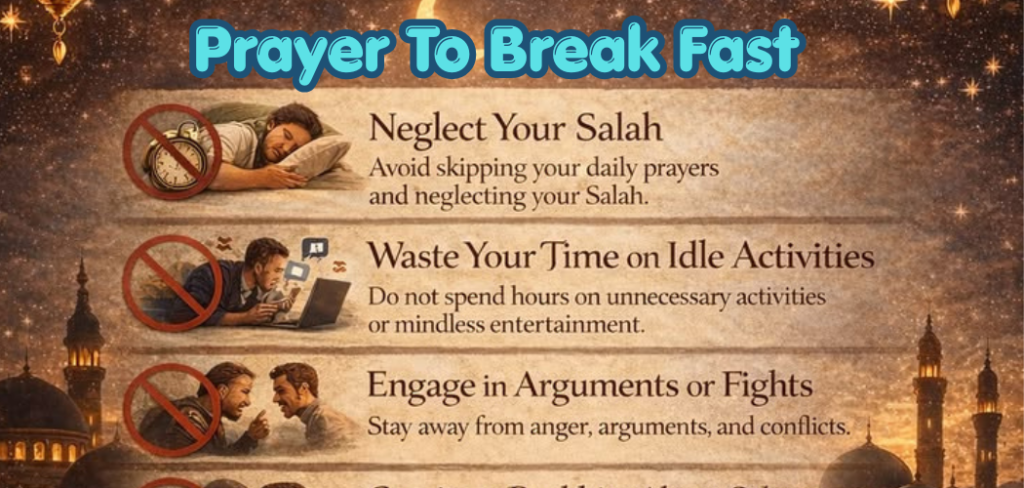 prayer for break fast