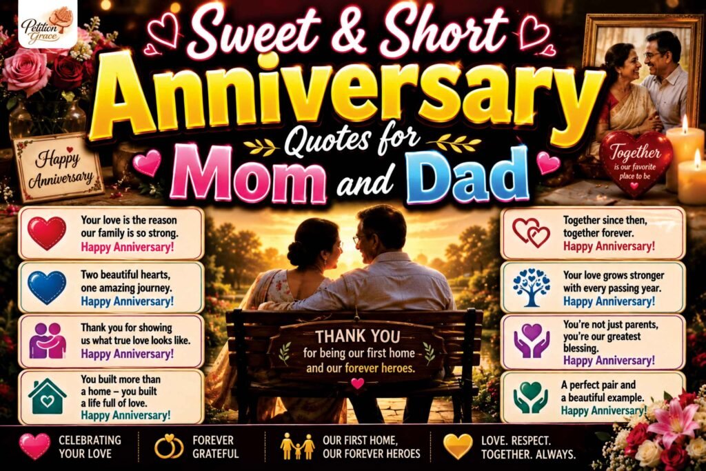 Short Anniversary Quotes for Mom and Dad