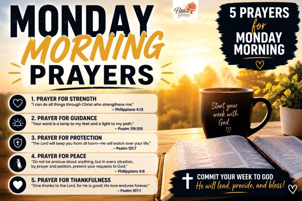 5 Prayers for Monday Morning