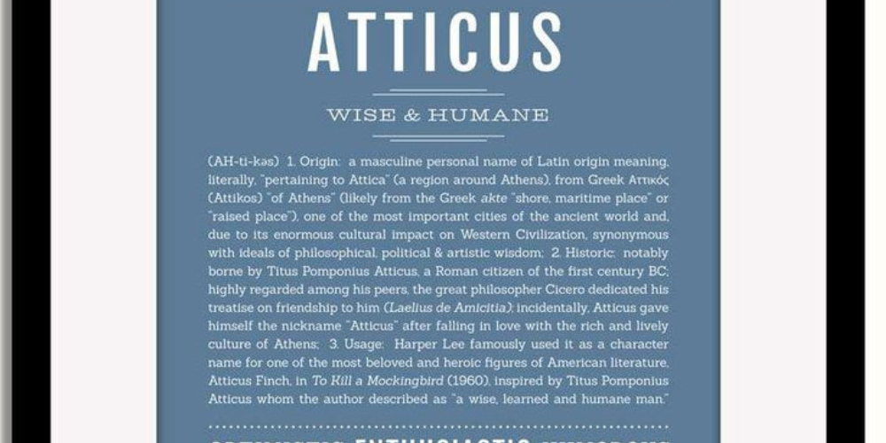 Atticus in the Bible"