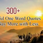 One Word Quotes
