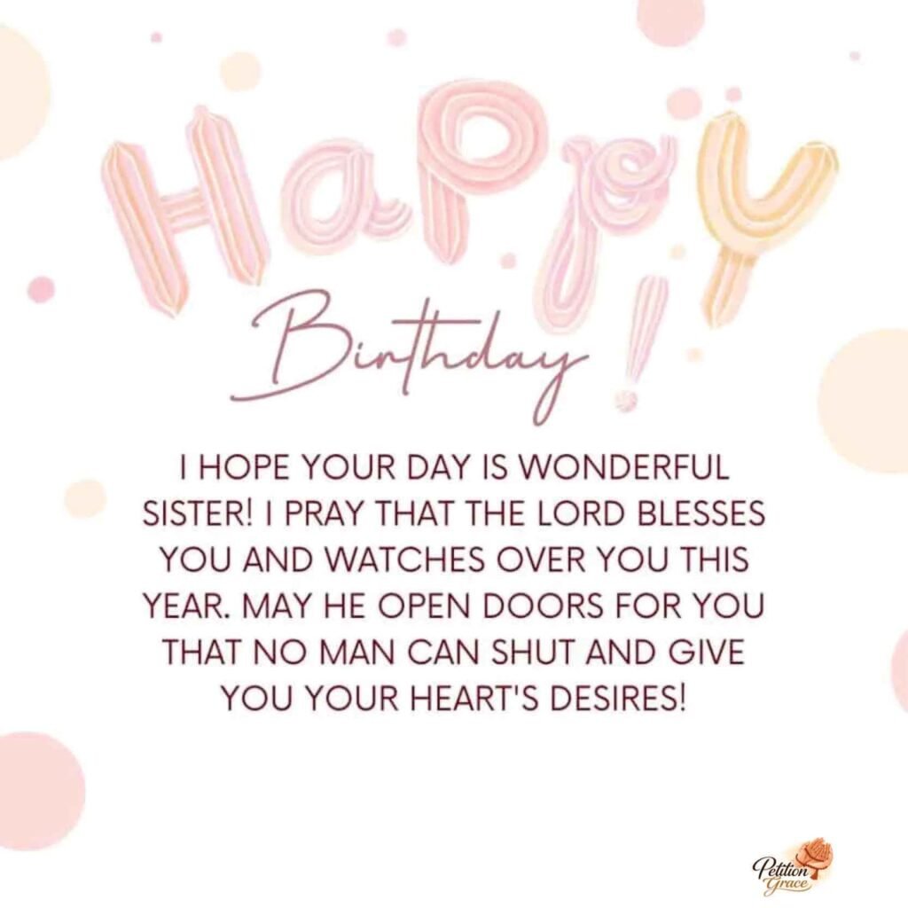 Birthday Prayer for My Elder Sister