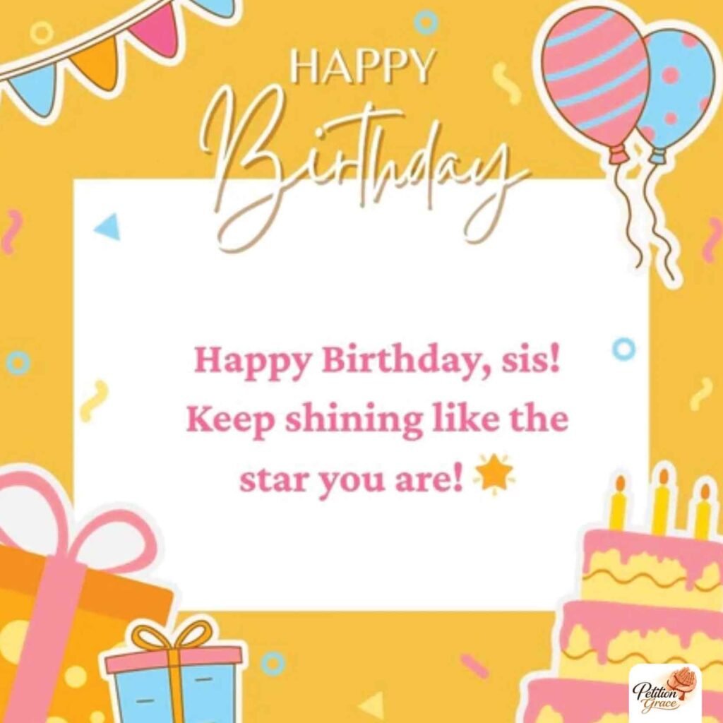 Short Heart Touching Birthday Wishes for Sister