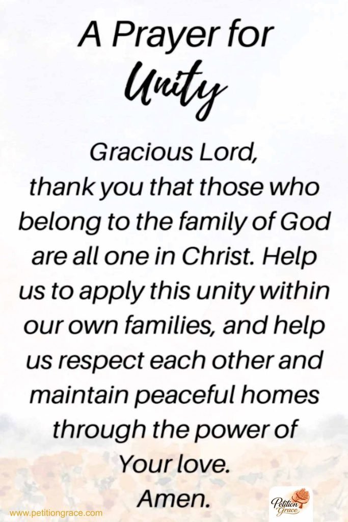 Prayers for Family Unity
